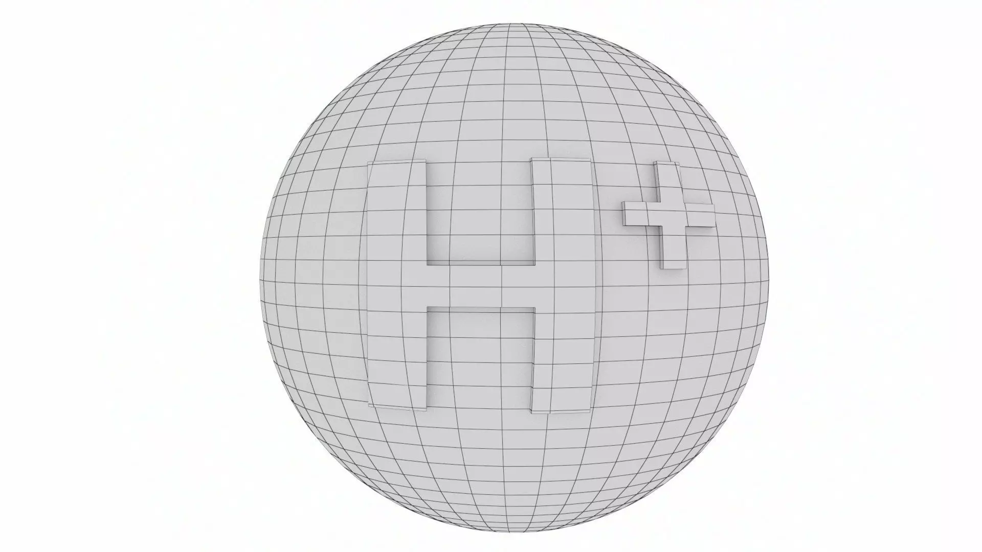 Hydrogen Proton Ion Low-poly 3D model_22