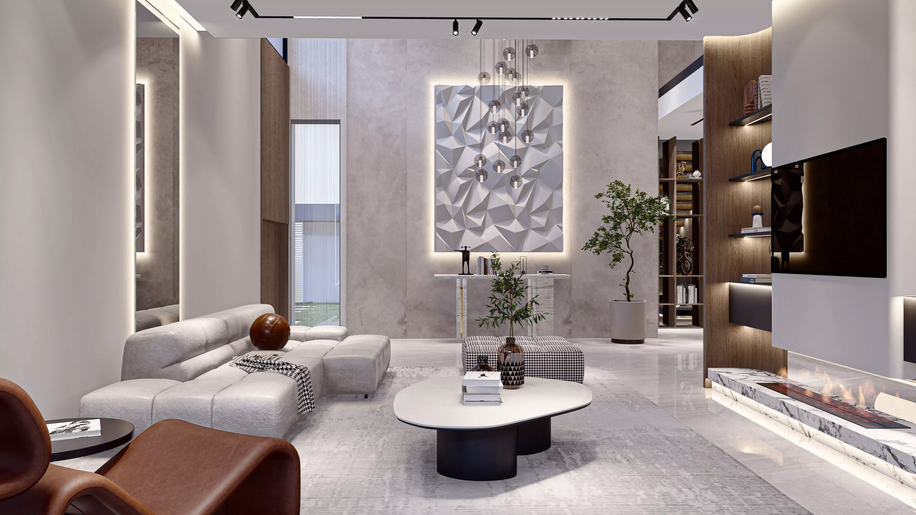  Living Room kitchen  Sketch up File  3D model_2