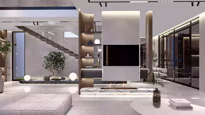  Living Room kitchen  Sketch up File 