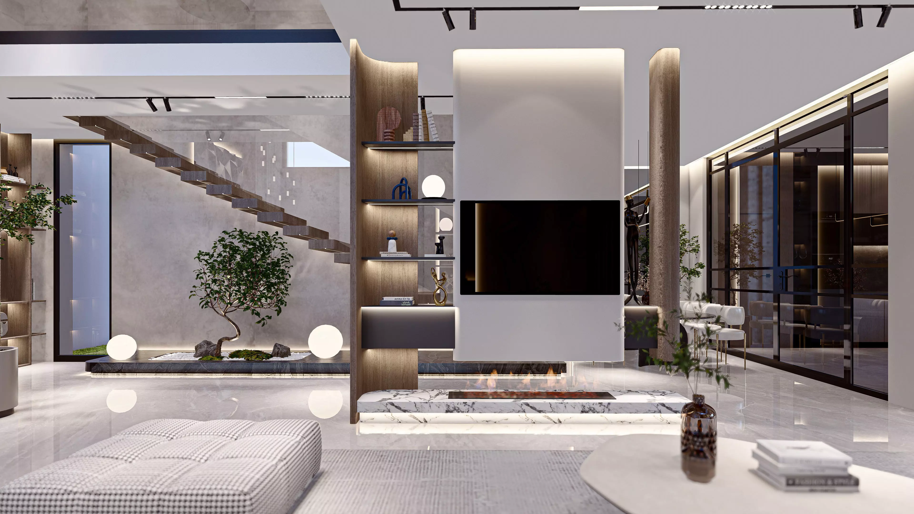  Living Room kitchen  Sketch up File  3D model_0