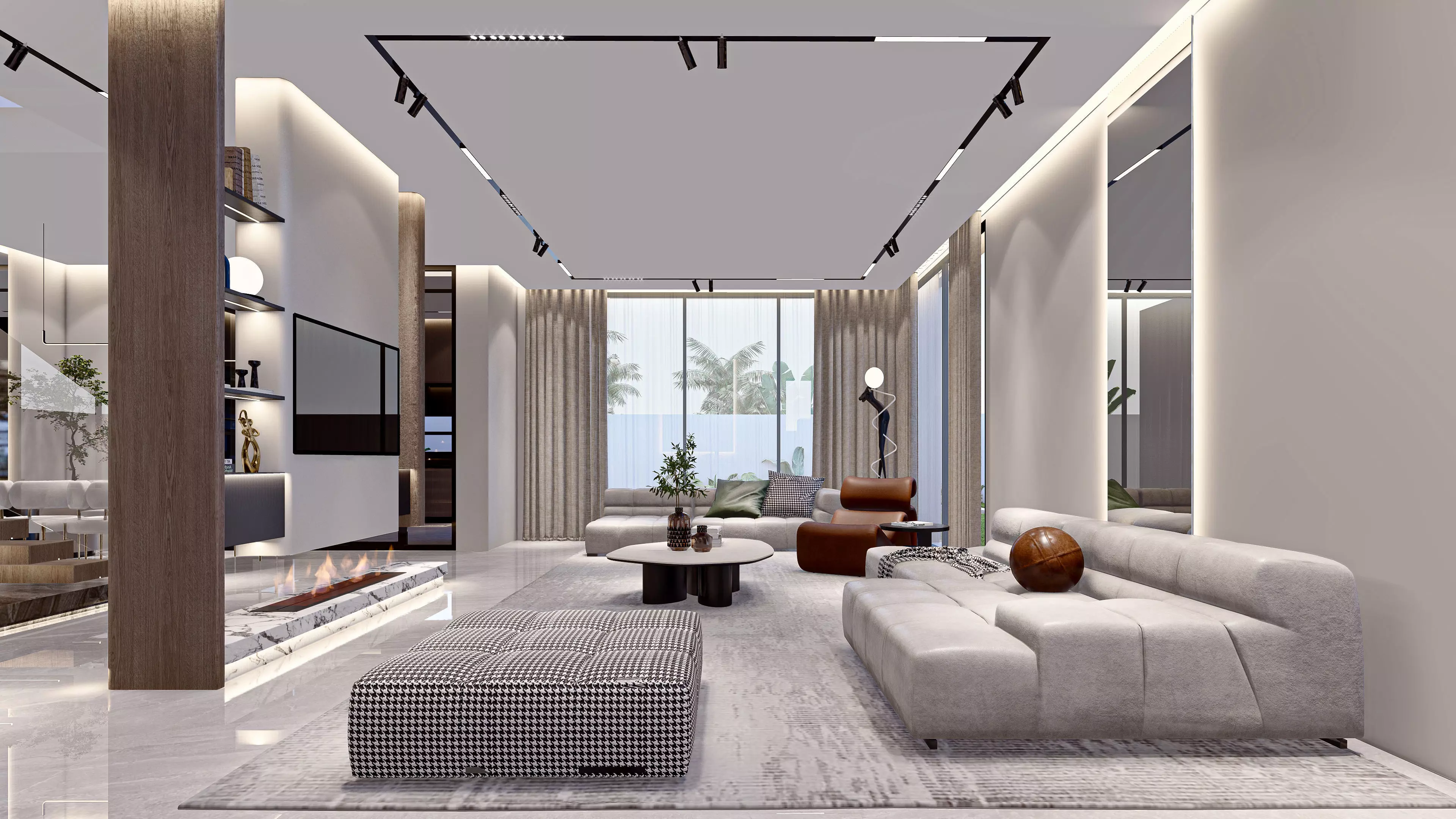  Living Room kitchen  Sketch up File  3D model_1