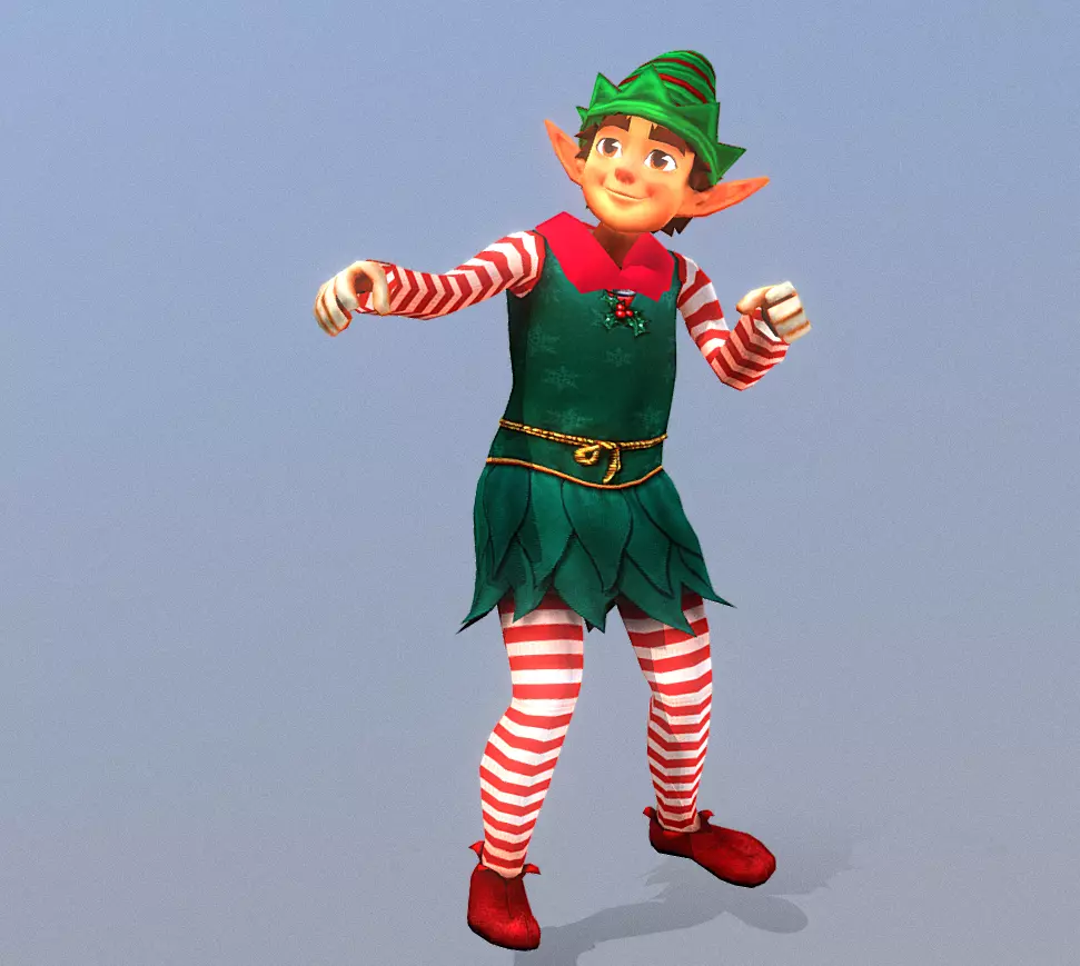 Santas Elder ELF Fbx Png 3D model