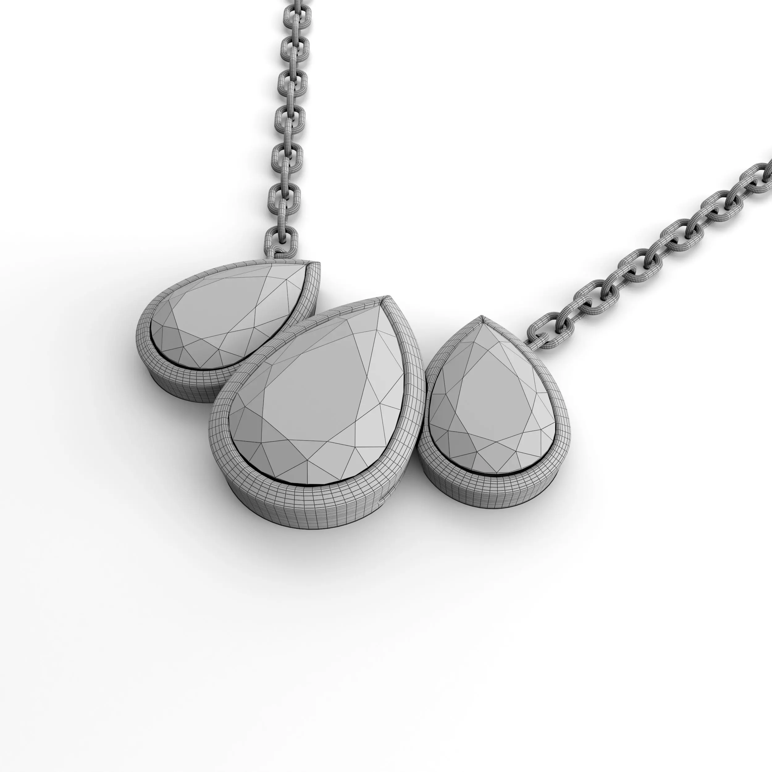 Emerald pendant 3D model for render 3Ds Max V-ray 3D model_2