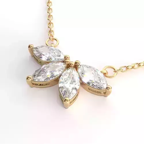 Diamond pendant 3D model for render 3Ds Max V-ray