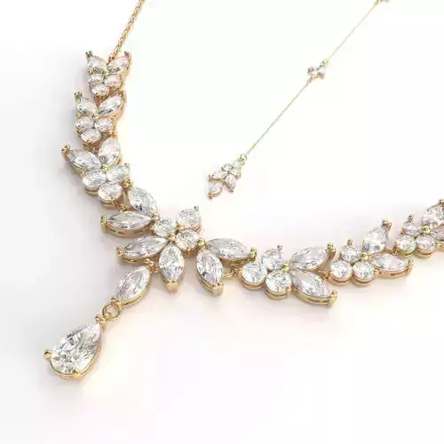 Diamond pendant 3D model for render 3Ds Max V-ray