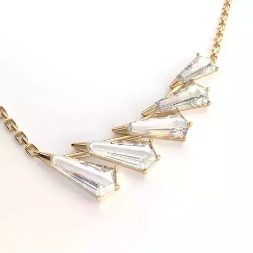 Diamond pendant 3D model for render 3Ds Max V-ray