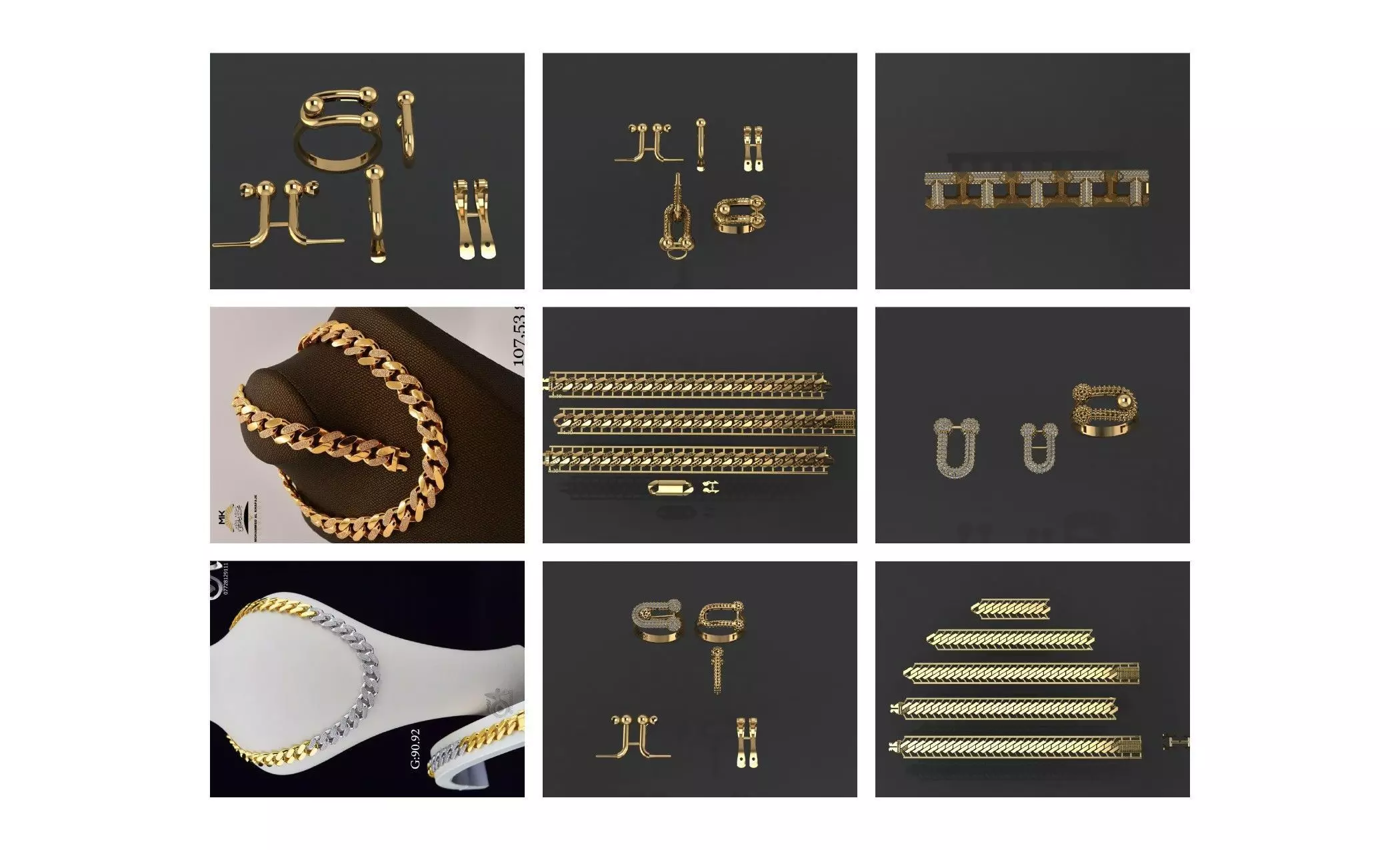 COLLECTION 750 CUBAN-LINK-CHAIN-BRACELETS- BULK  3D print model_30