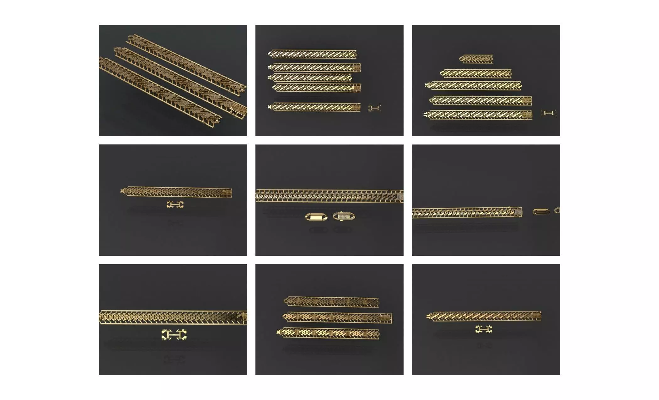 COLLECTION 750 CUBAN-LINK-CHAIN-BRACELETS- BULK  3D print model_24