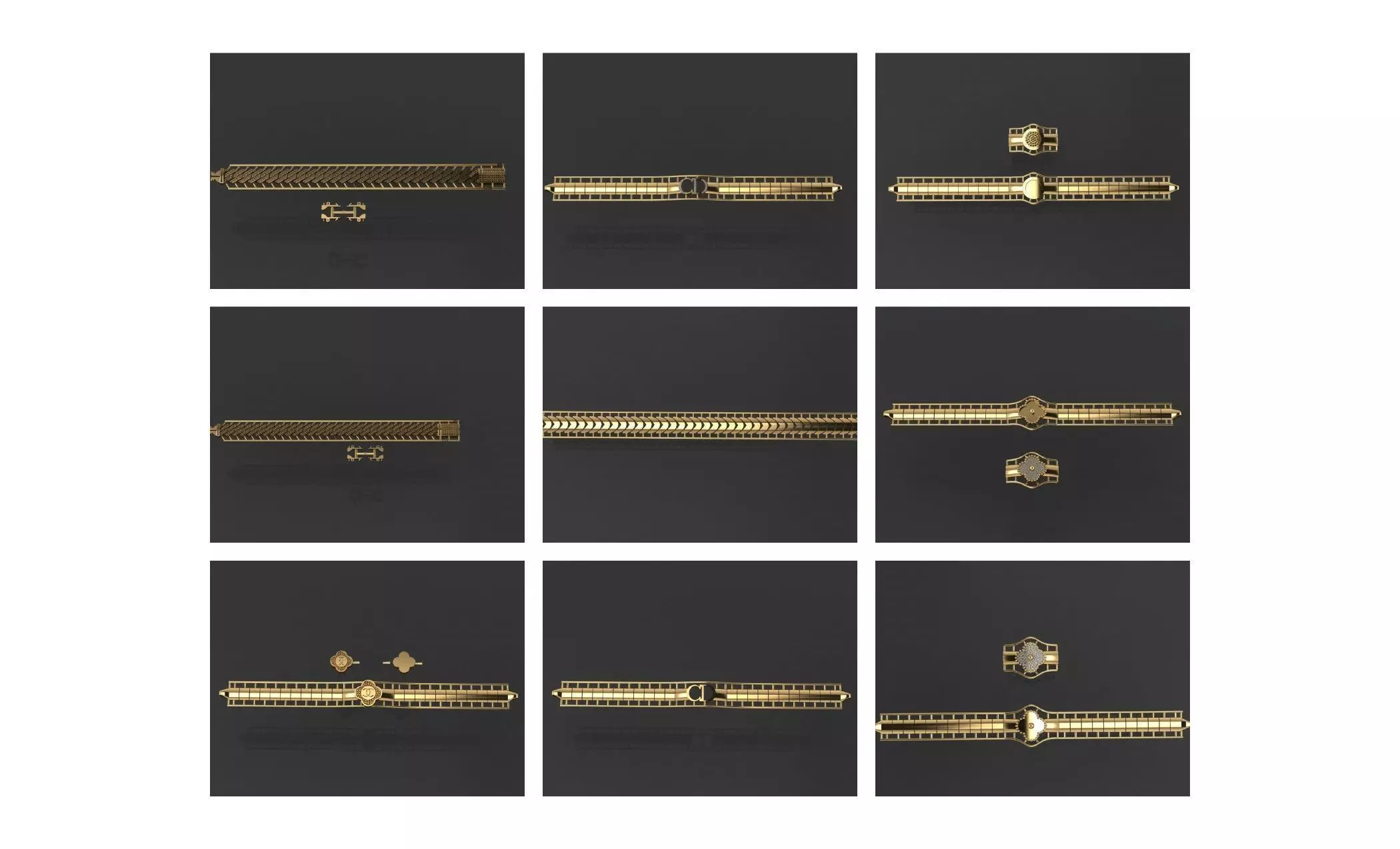 COLLECTION 750 CUBAN-LINK-CHAIN-BRACELETS- BULK  3D print model_43