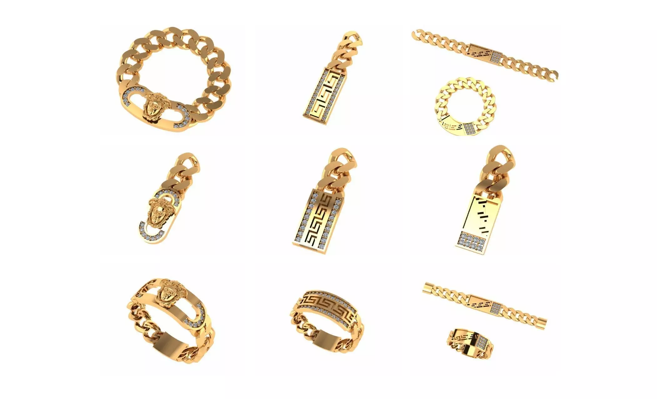 COLLECTION 750 CUBAN-LINK-CHAIN-BRACELETS- BULK  3D print model_83