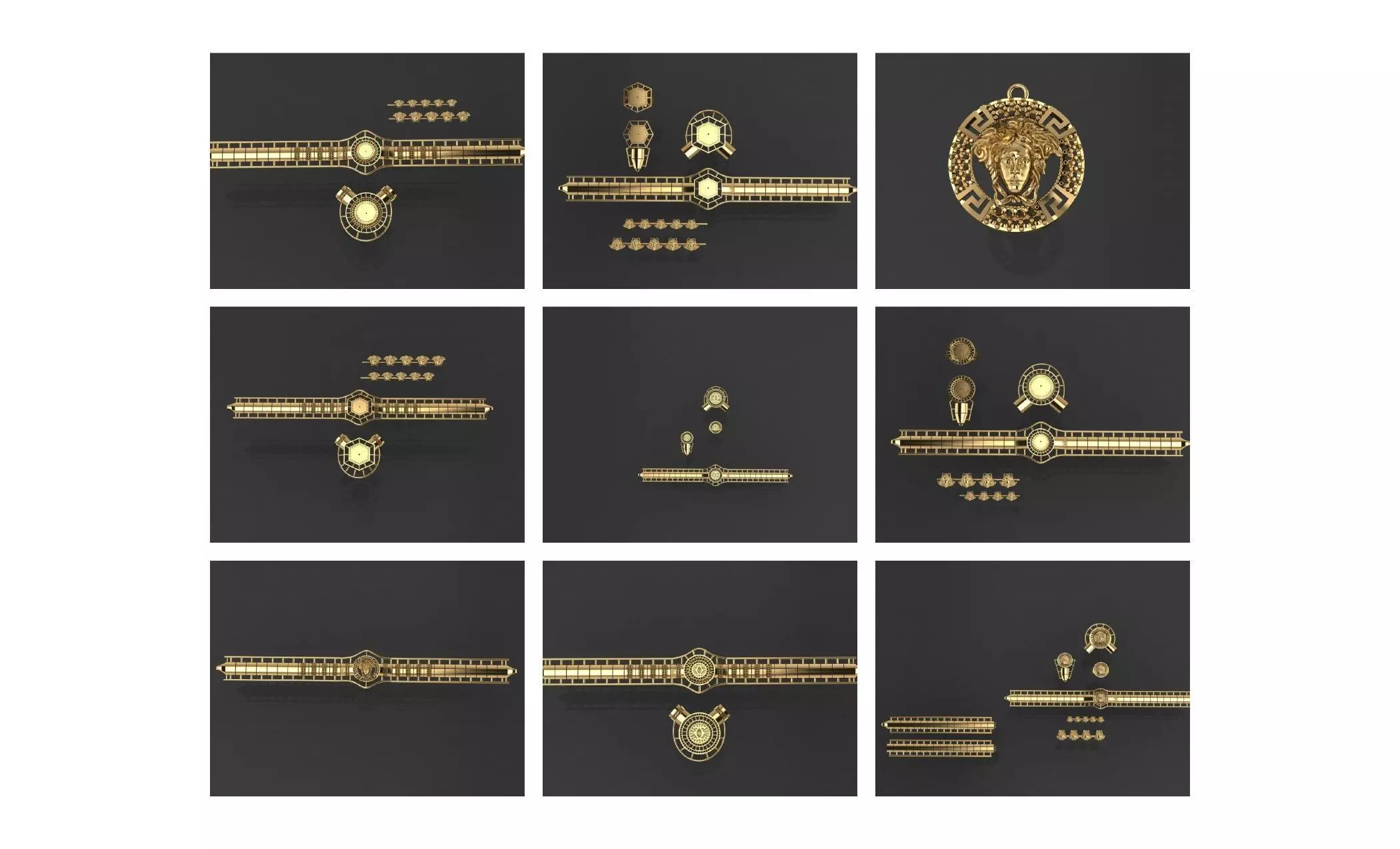 COLLECTION 750 CUBAN-LINK-CHAIN-BRACELETS- BULK  3D print model_33