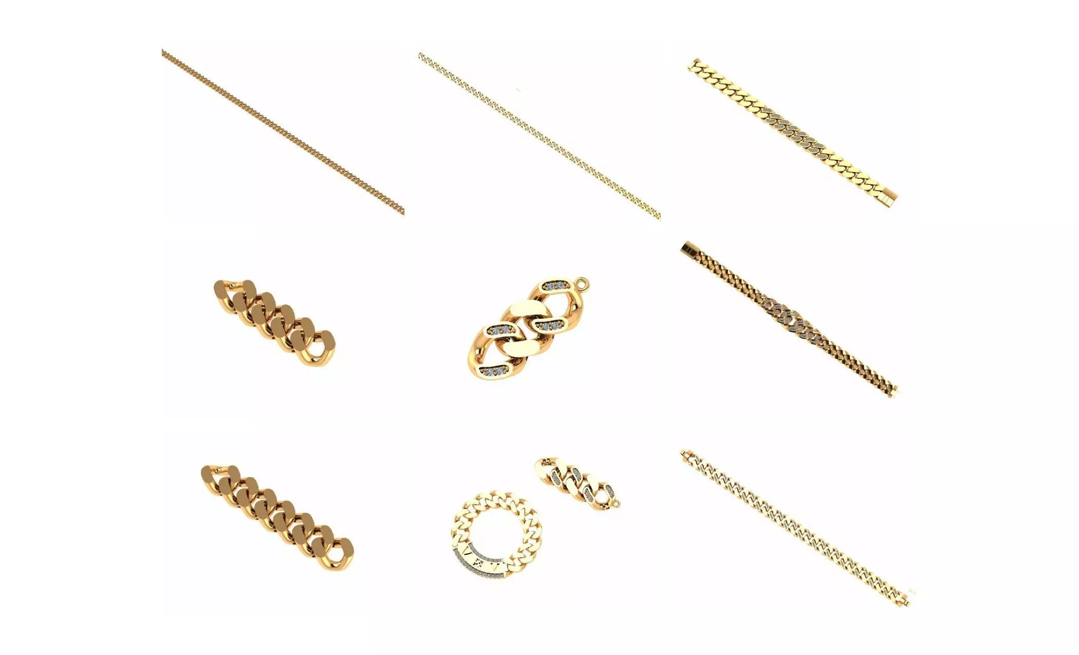 COLLECTION 750 CUBAN-LINK-CHAIN-BRACELETS- BULK  3D print model_60