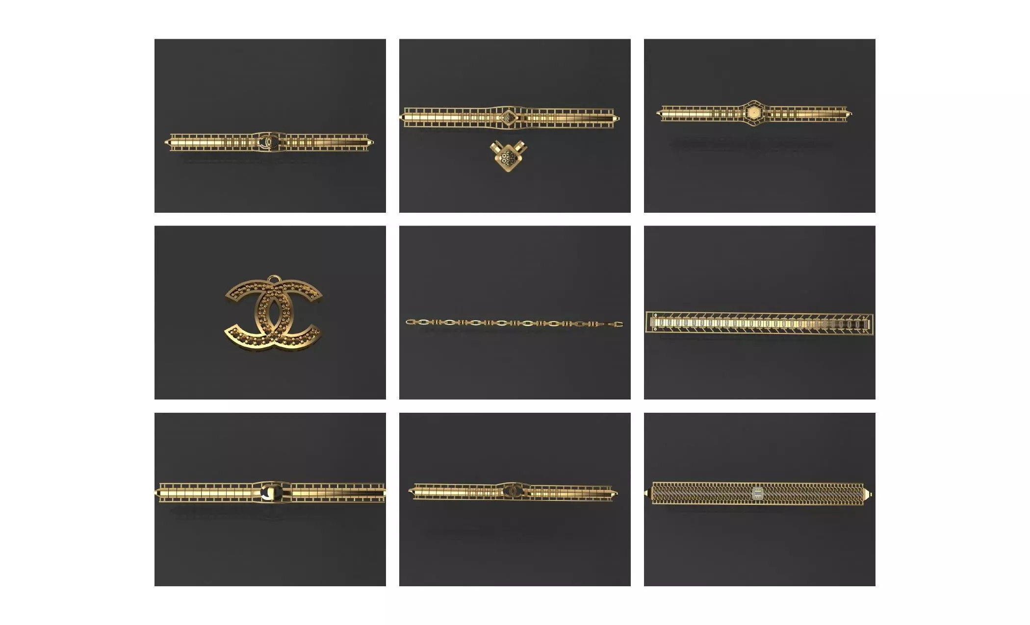 COLLECTION 750 CUBAN-LINK-CHAIN-BRACELETS- BULK  3D print model_41