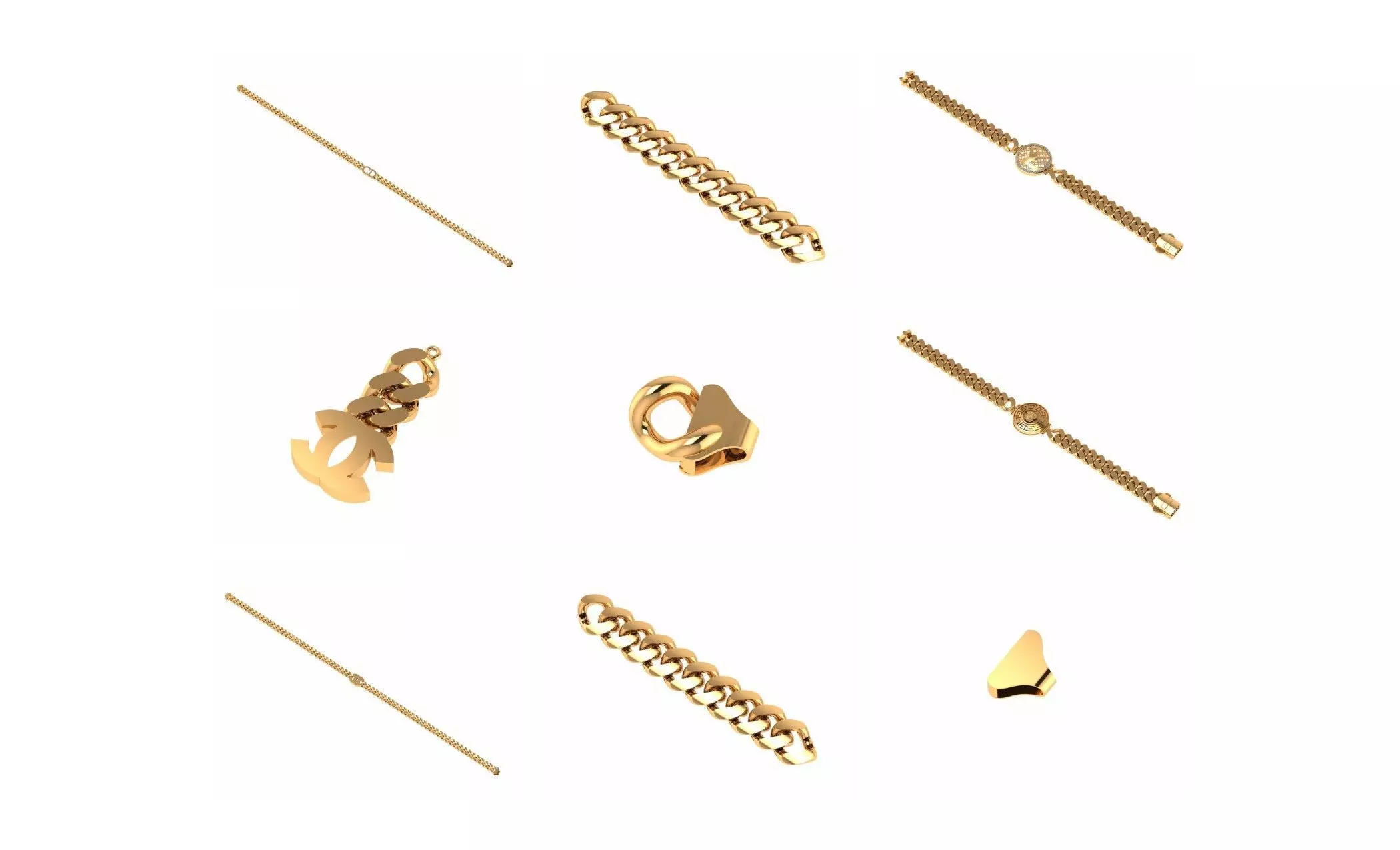 COLLECTION 750 CUBAN-LINK-CHAIN-BRACELETS- BULK  3D print model_65