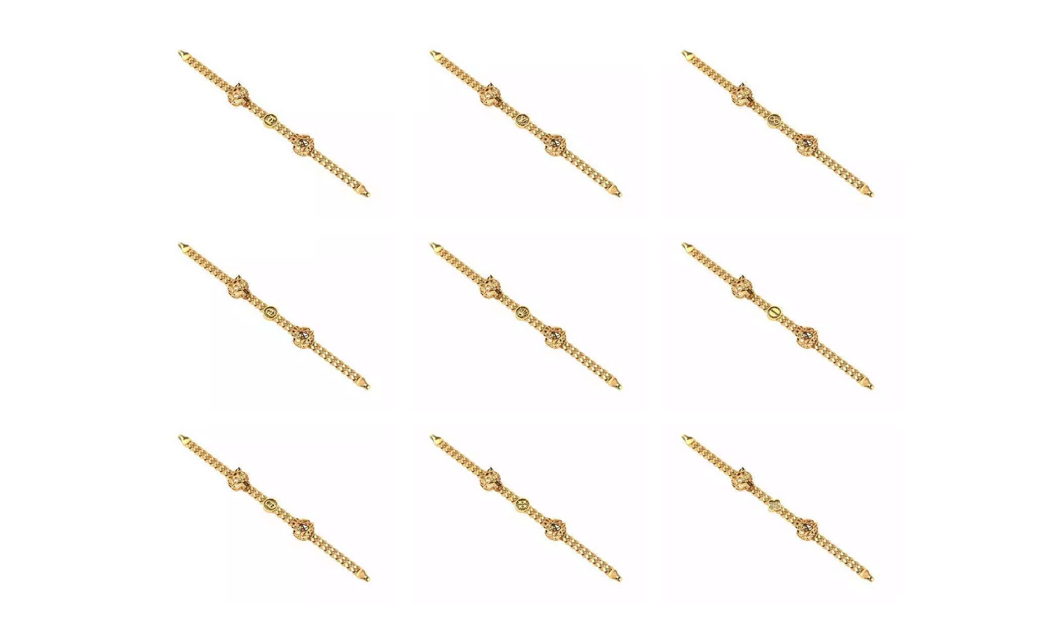 COLLECTION 750 CUBAN-LINK-CHAIN-BRACELETS- BULK  3D print model_75