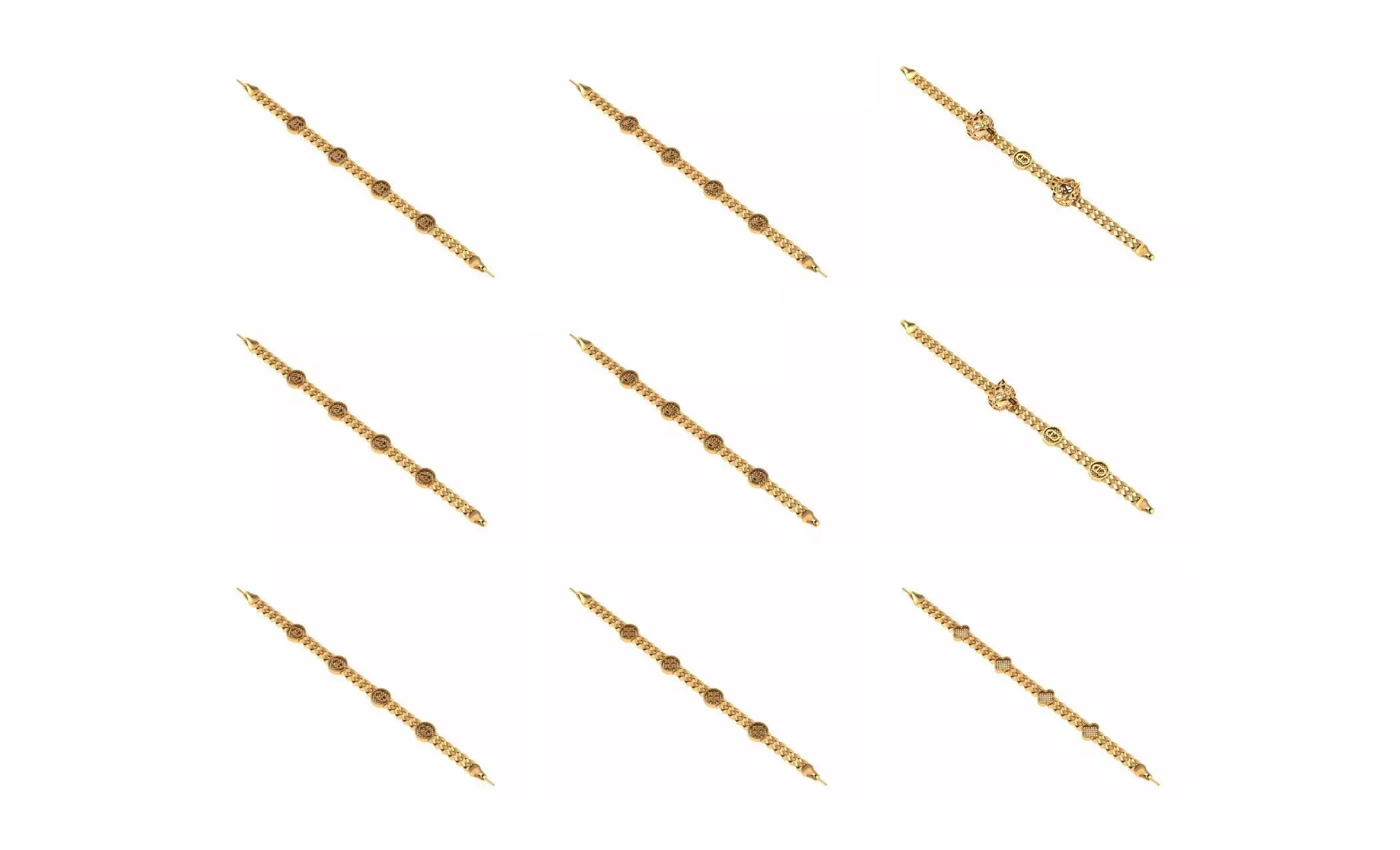 COLLECTION 750 CUBAN-LINK-CHAIN-BRACELETS- BULK  3D print model_74