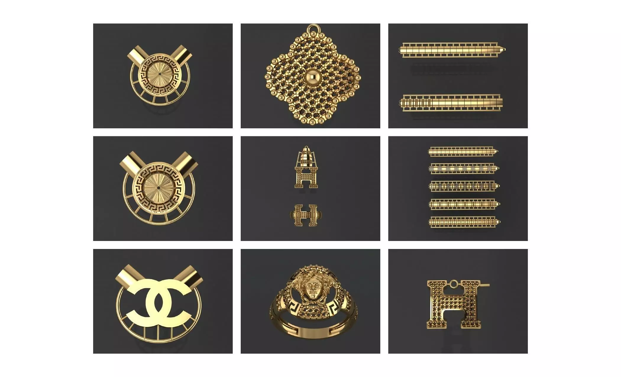 COLLECTION 750 CUBAN-LINK-CHAIN-BRACELETS- BULK  3D print model_36