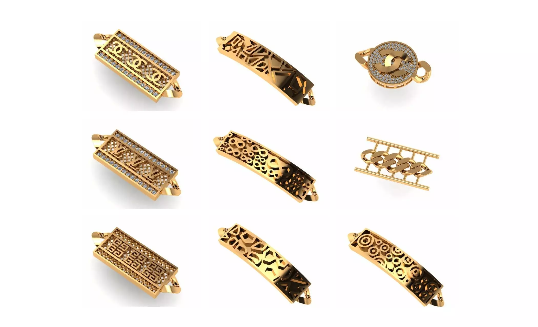 COLLECTION 750 CUBAN-LINK-CHAIN-BRACELETS- BULK  3D print model_84