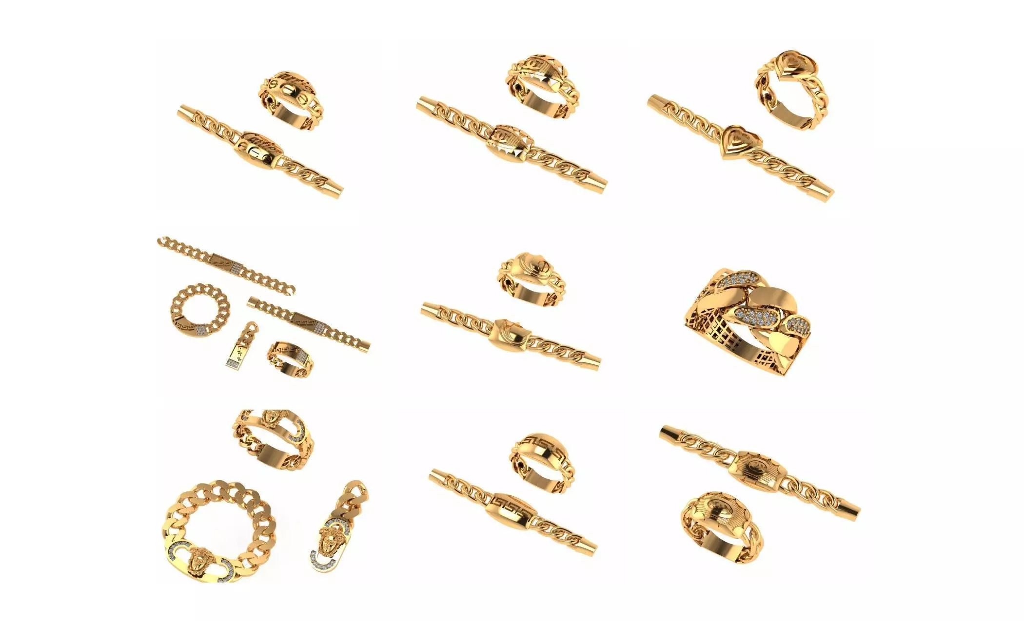 COLLECTION 750 CUBAN-LINK-CHAIN-BRACELETS- BULK  3D print model_81