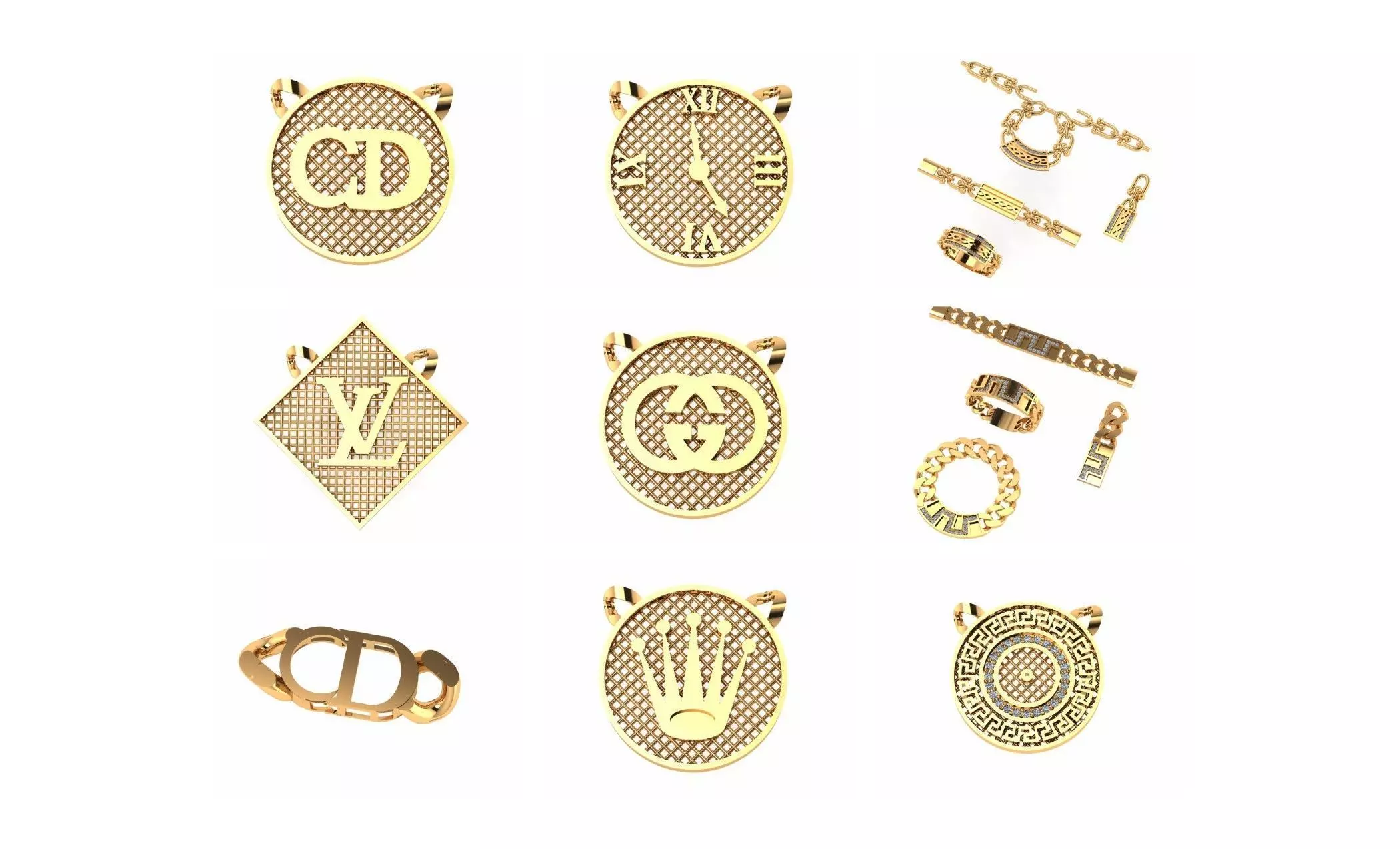 COLLECTION 750 CUBAN-LINK-CHAIN-BRACELETS- BULK  3D print model_80