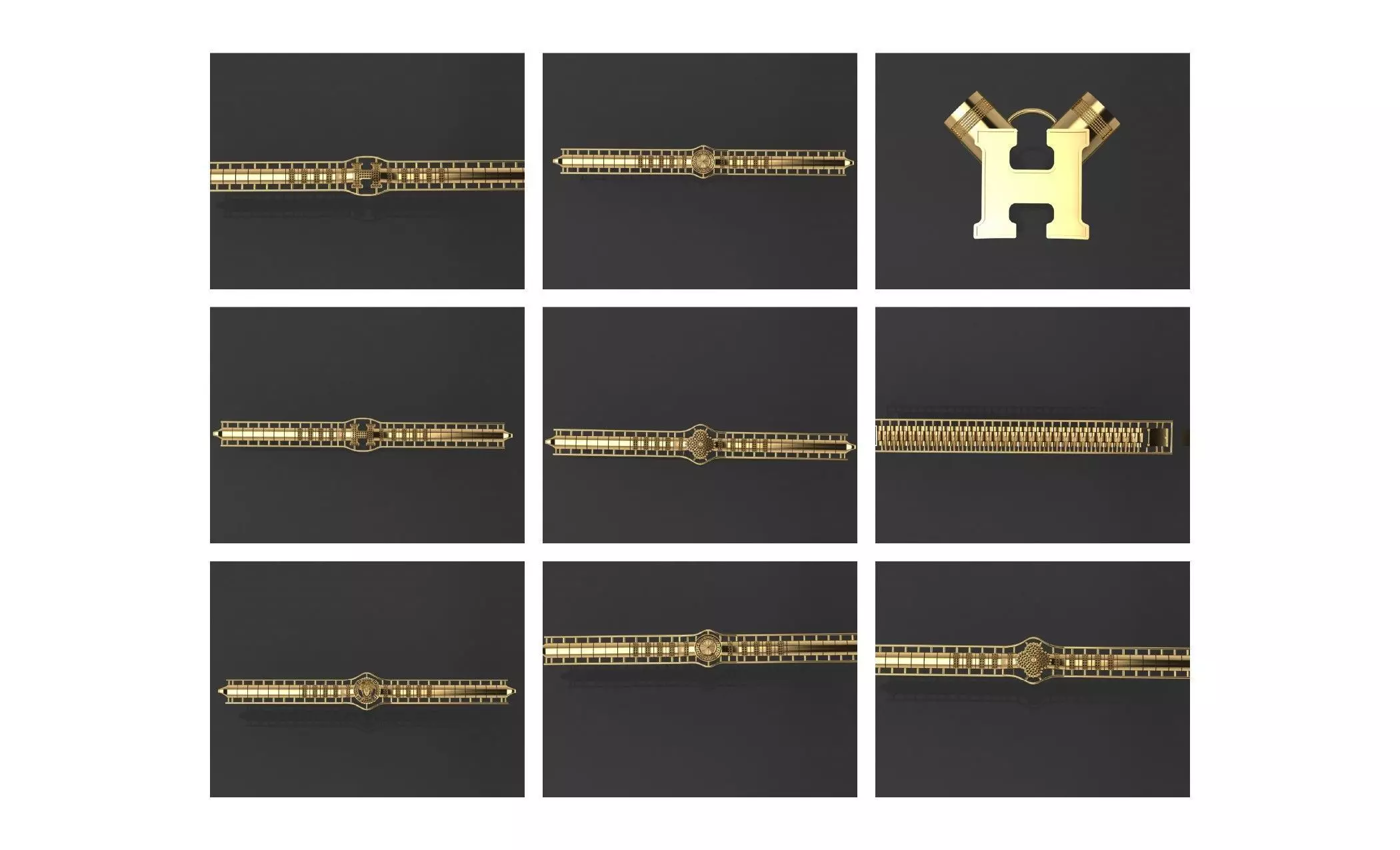 COLLECTION 750 CUBAN-LINK-CHAIN-BRACELETS- BULK  3D print model_38