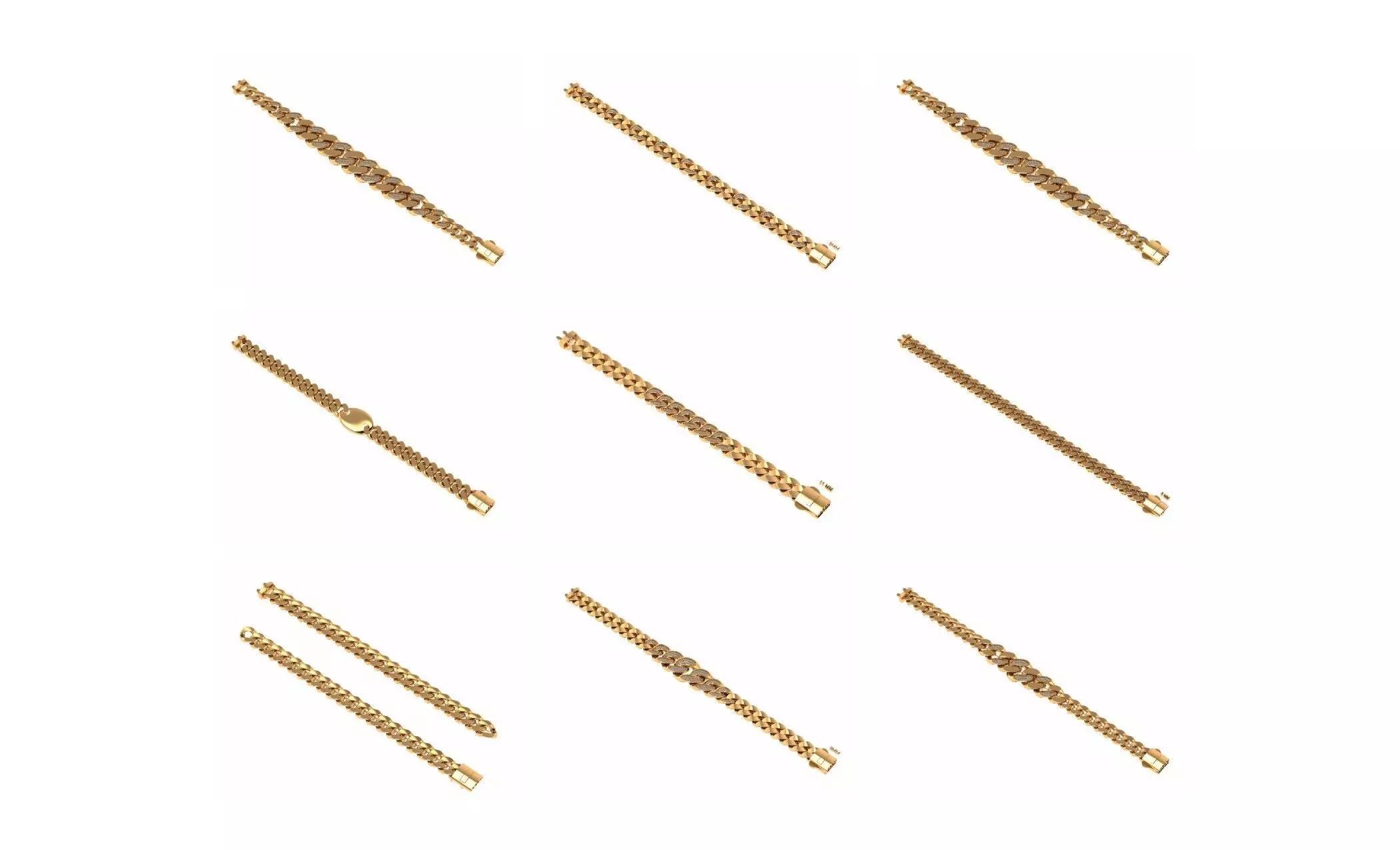 COLLECTION 750 CUBAN-LINK-CHAIN-BRACELETS- BULK  3D print model_67