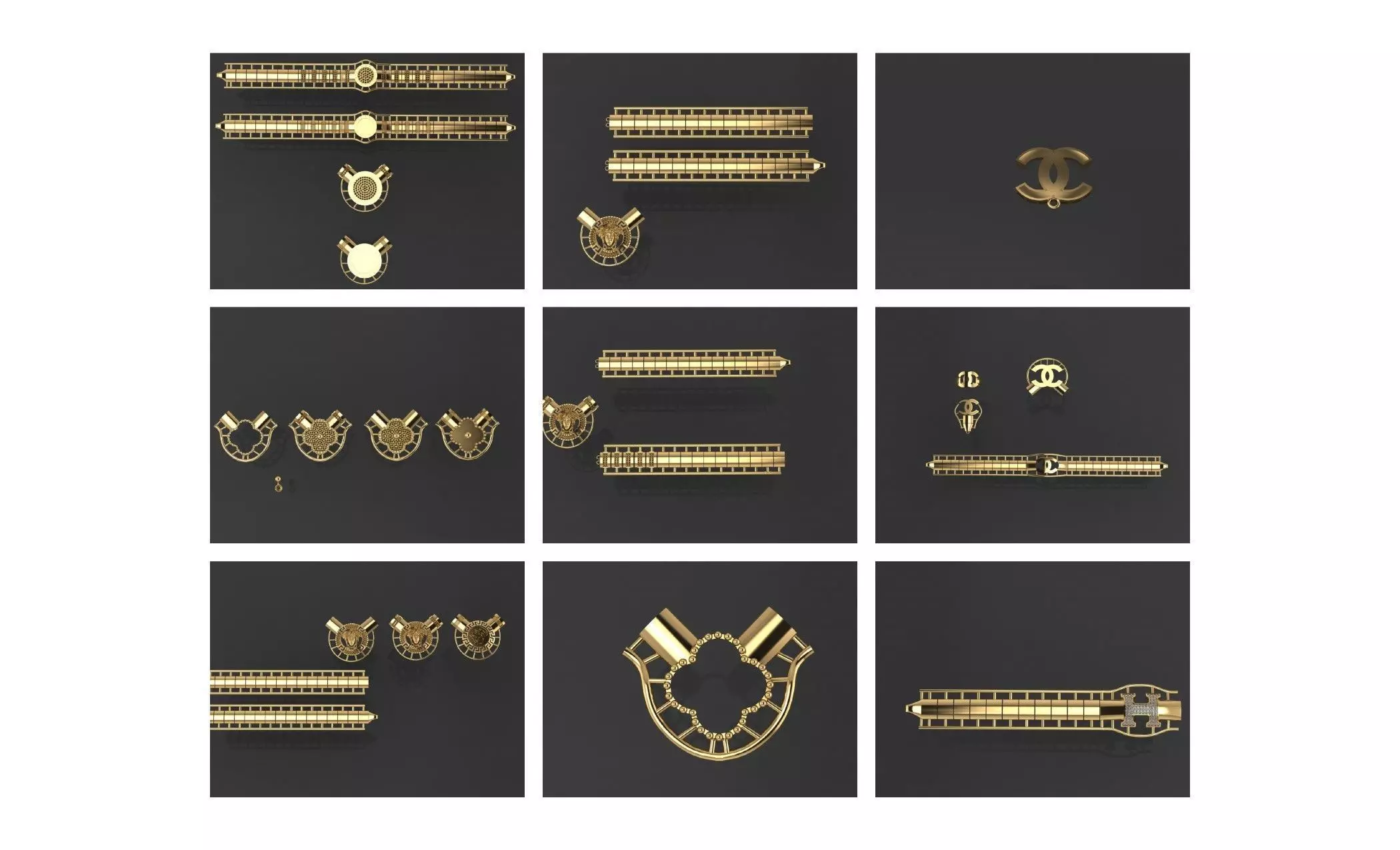 COLLECTION 750 CUBAN-LINK-CHAIN-BRACELETS- BULK  3D print model_40