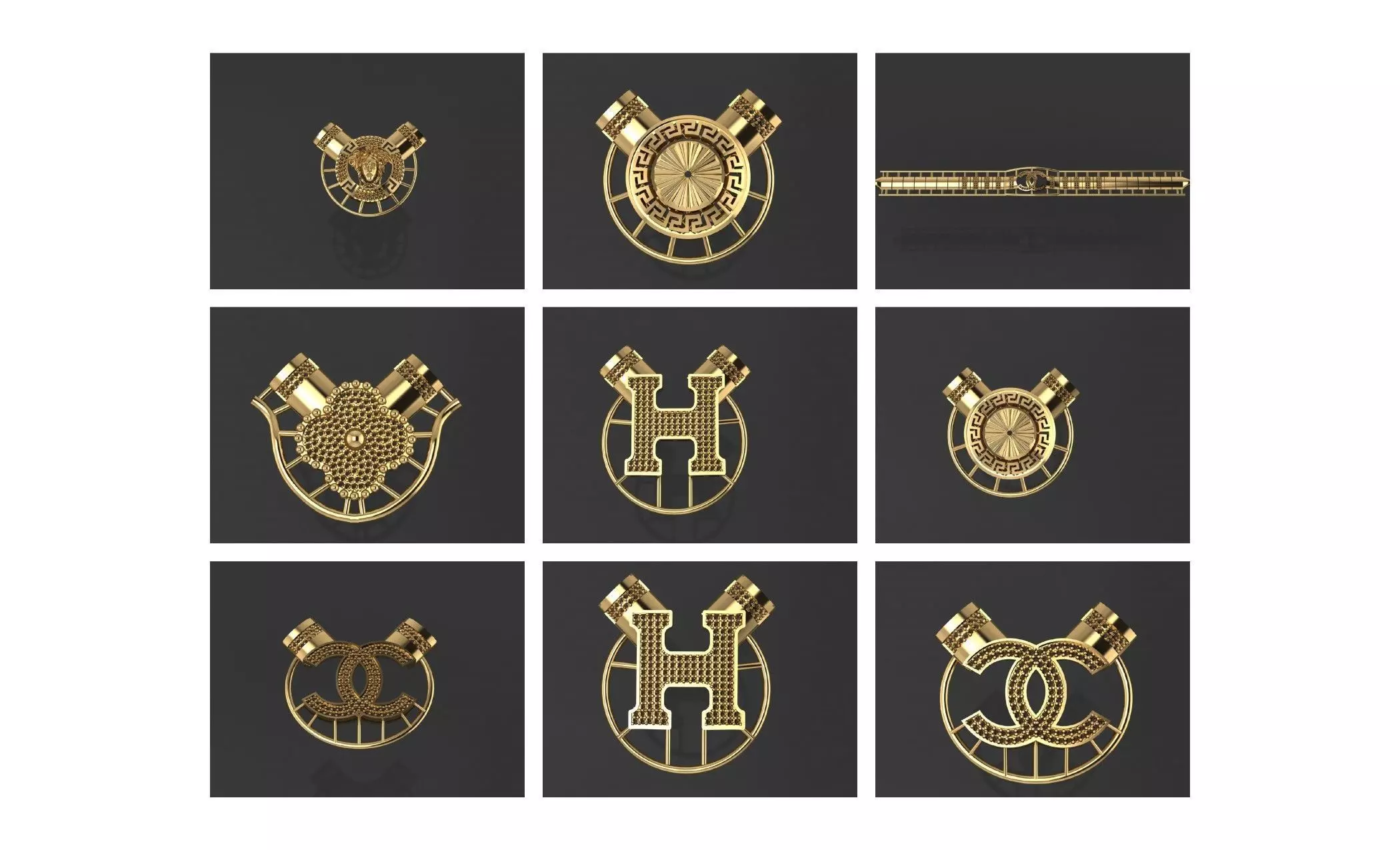 COLLECTION 750 CUBAN-LINK-CHAIN-BRACELETS- BULK  3D print model_37