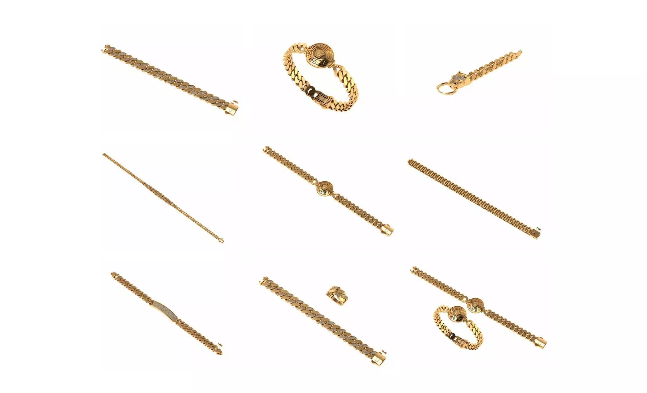 COLLECTION 750 CUBAN-LINK-CHAIN-BRACELETS- BULK  3D print model_68