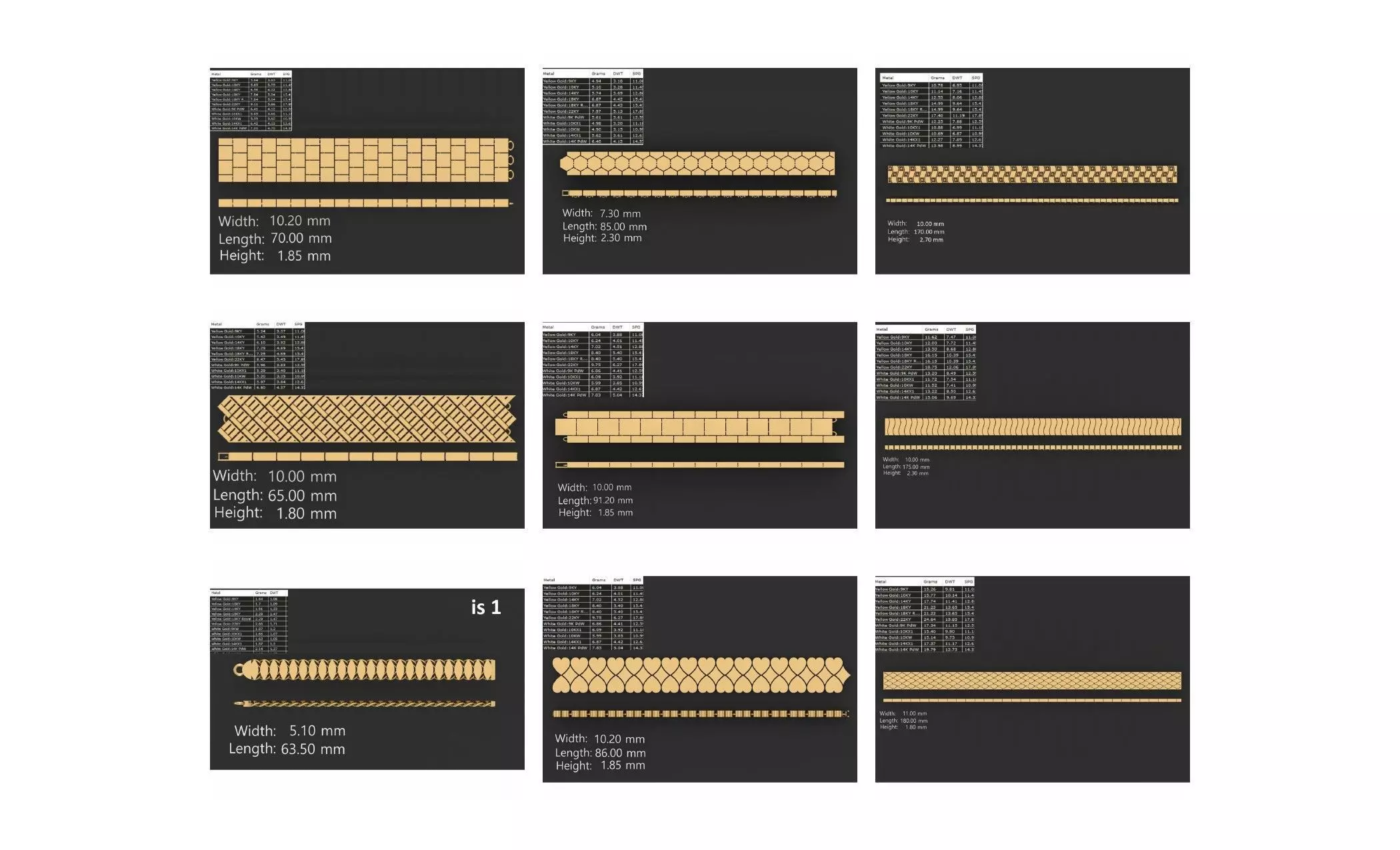 COLLECTION 750 CUBAN-LINK-CHAIN-BRACELETS- BULK  3D print model_0