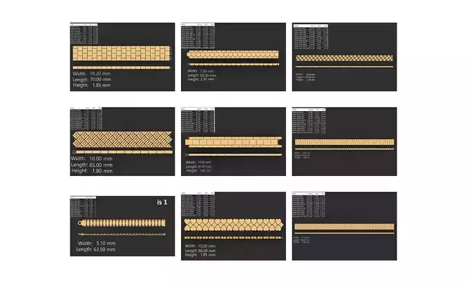 COLLECTION 750 CUBAN-LINK-CHAIN-BRACELETS- BULK  3D print model