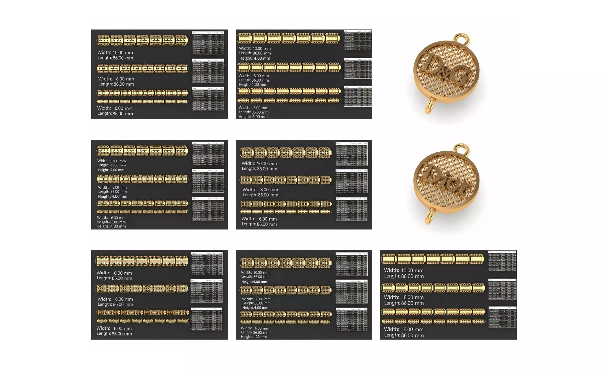 COLLECTION 750 CUBAN-LINK-CHAIN-BRACELETS- BULK  3D print model_52