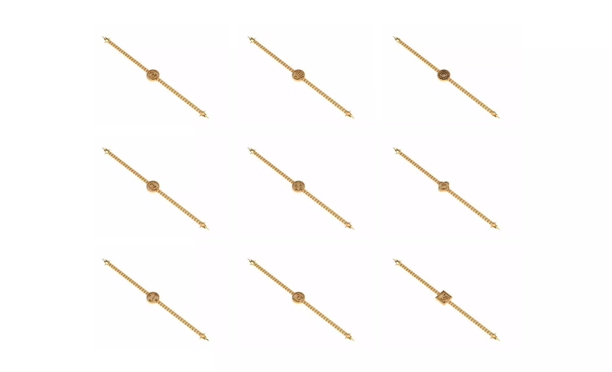 COLLECTION 750 CUBAN-LINK-CHAIN-BRACELETS- BULK  3D print model_72