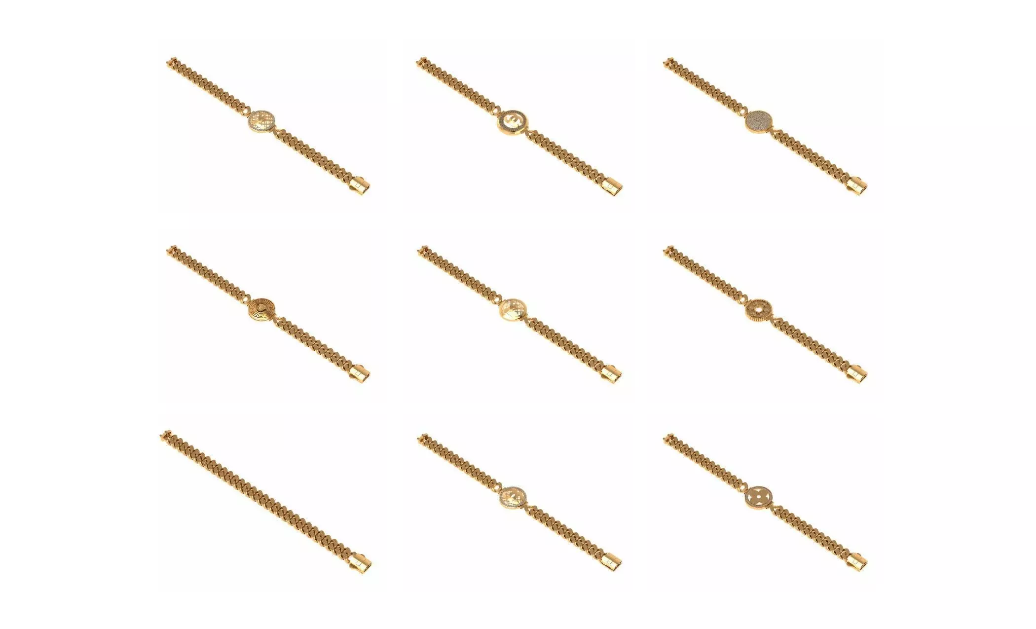 COLLECTION 750 CUBAN-LINK-CHAIN-BRACELETS- BULK  3D print model_70