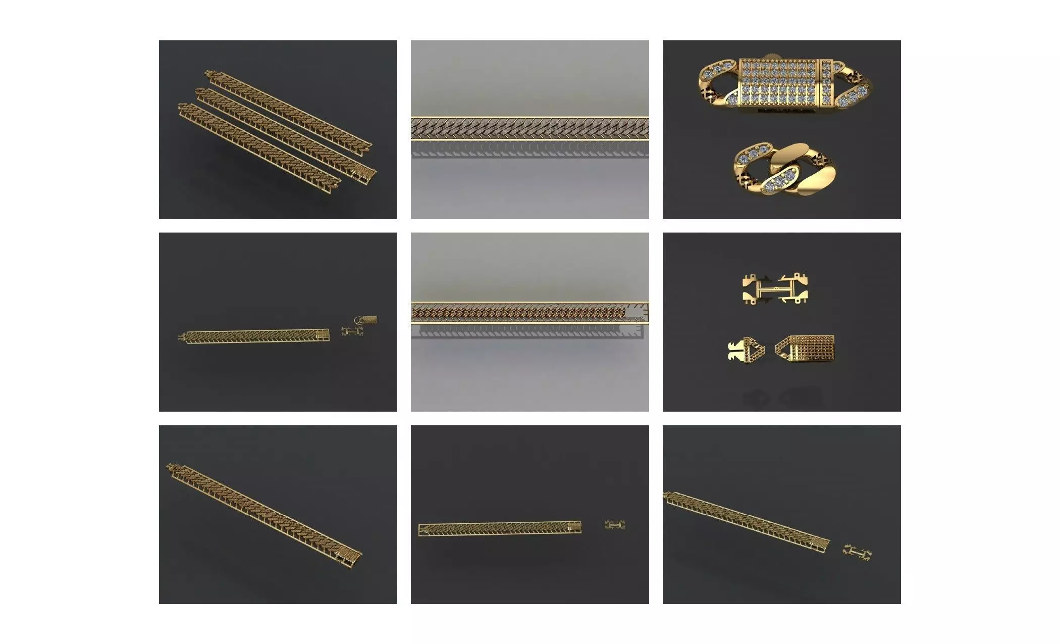 COLLECTION 750 CUBAN-LINK-CHAIN-BRACELETS- BULK  3D print model_23
