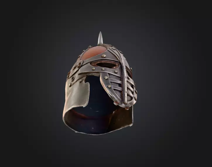 Viking Warrior Helmet Low-poly 3D model_12