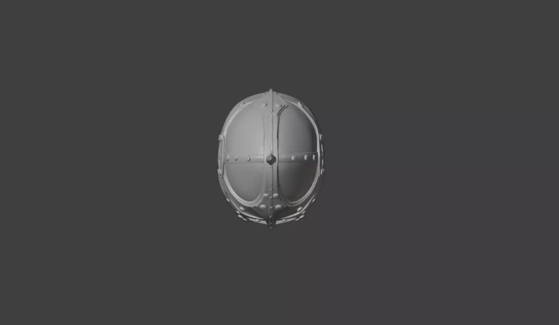 Viking Warrior Helmet Low-poly 3D model_20