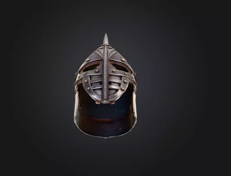 Viking Warrior Helmet Low-poly 3D model_11
