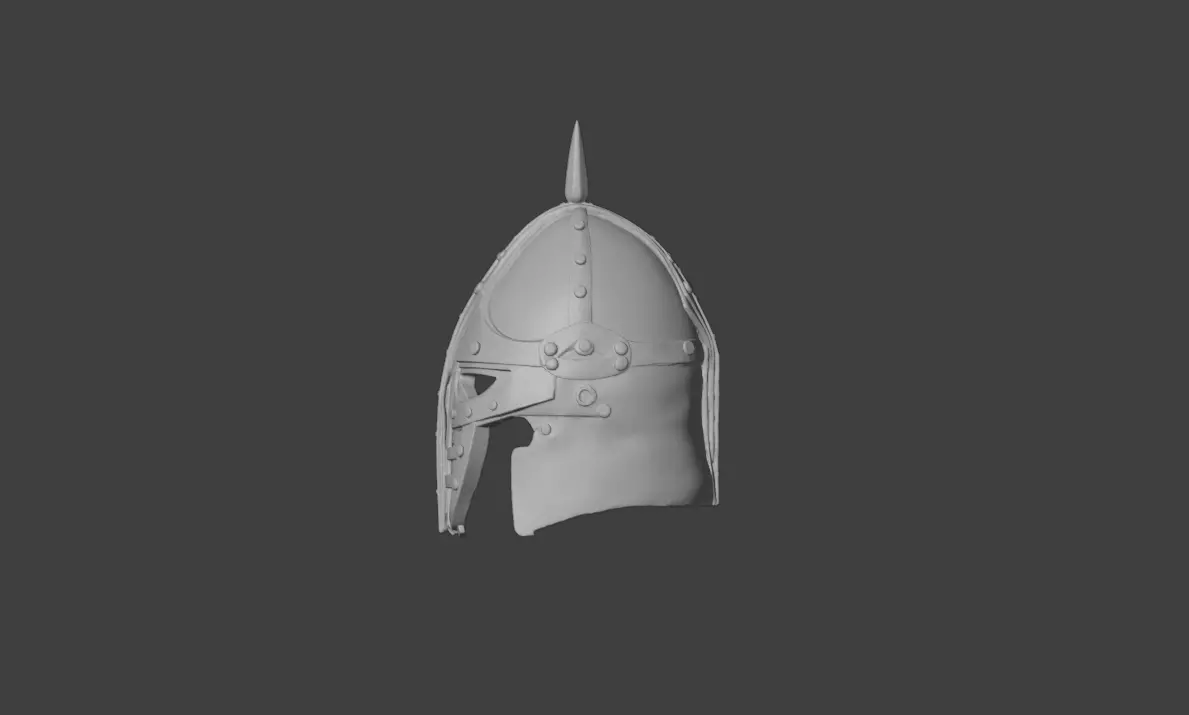 Viking Warrior Helmet Low-poly 3D model_19