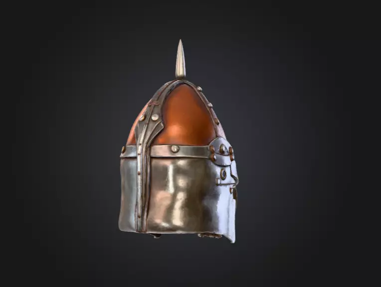 Viking Warrior Helmet Low-poly 3D model_3