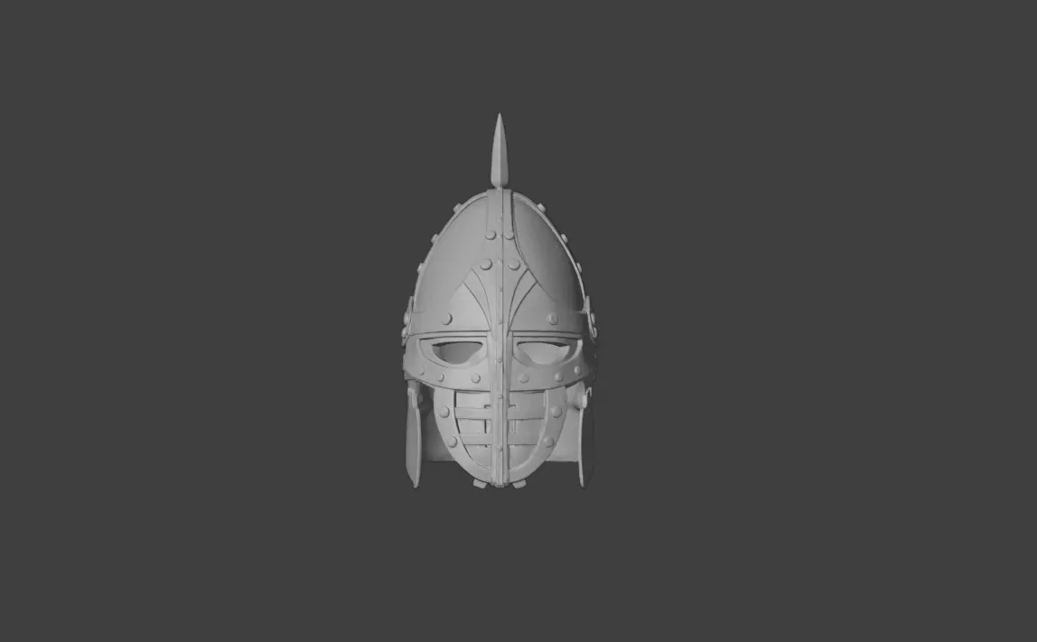 Viking Warrior Helmet Low-poly 3D model_16