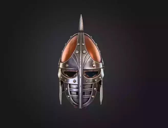 Viking Warrior Helmet Low-poly 3D model Viking Warrior Helmet Low-poly 3D model