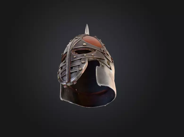 Viking Warrior Helmet Low-poly 3D model_13