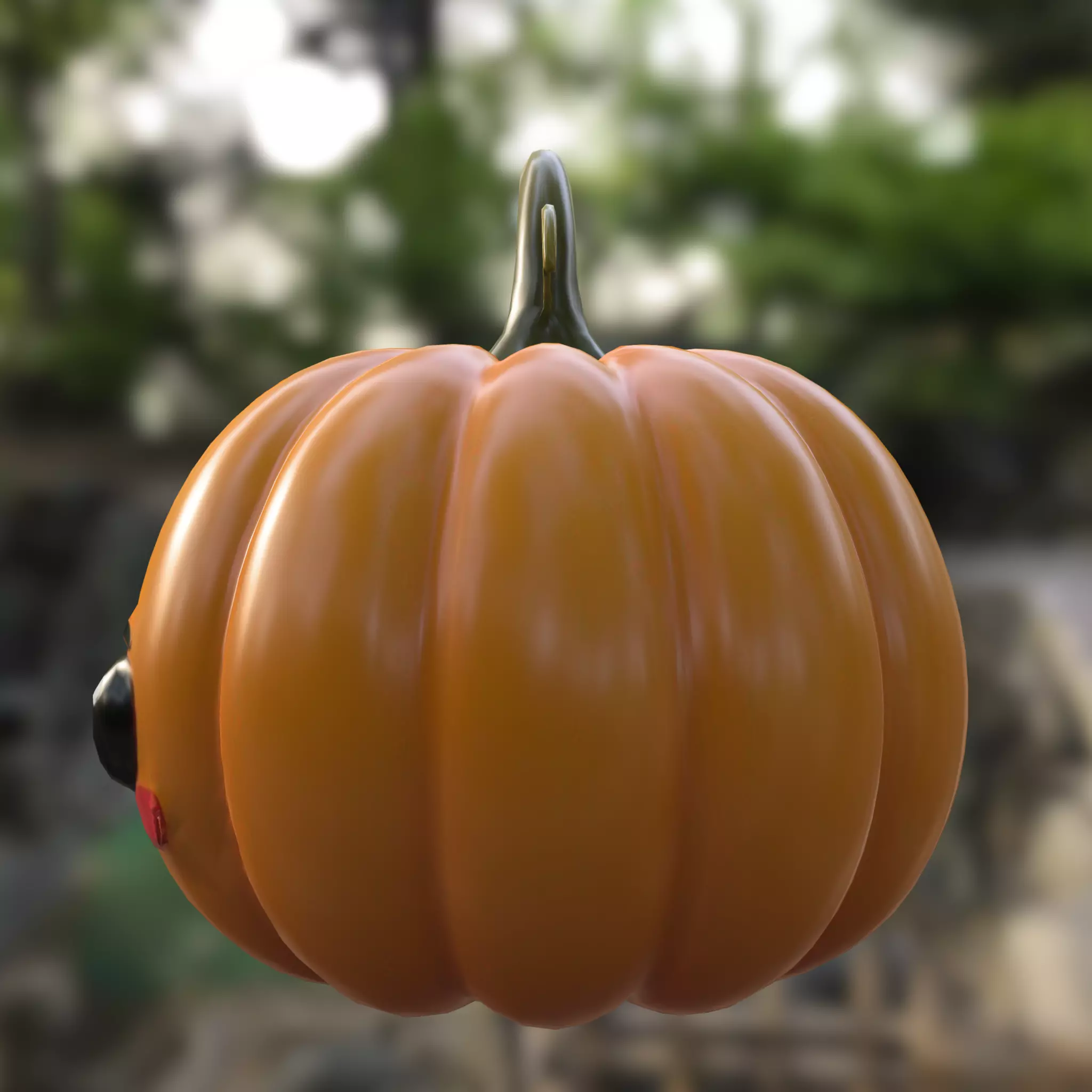 Cute Pumpkin Low-poly 3D model_2