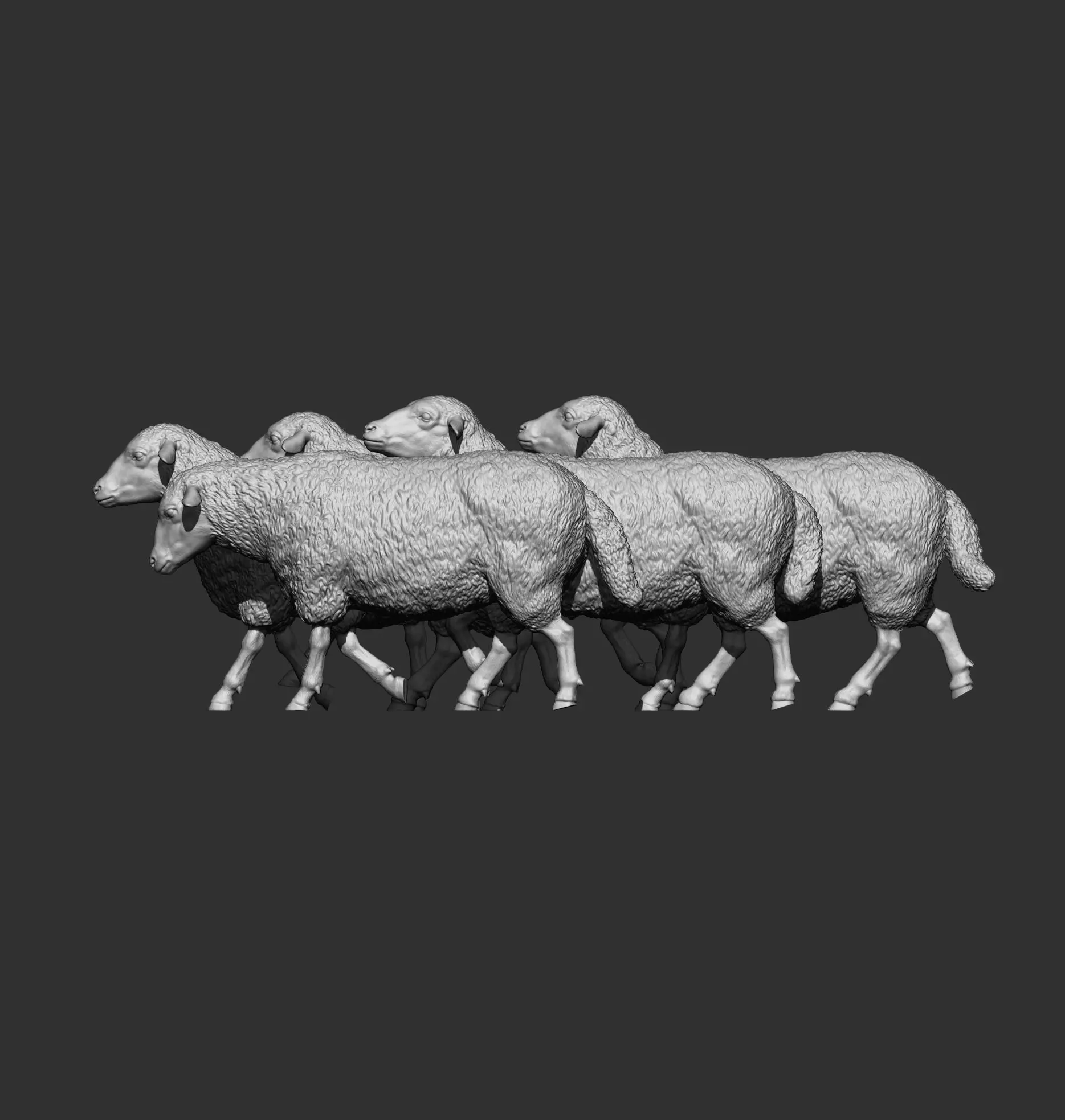 flock of sheep 3D print model_10