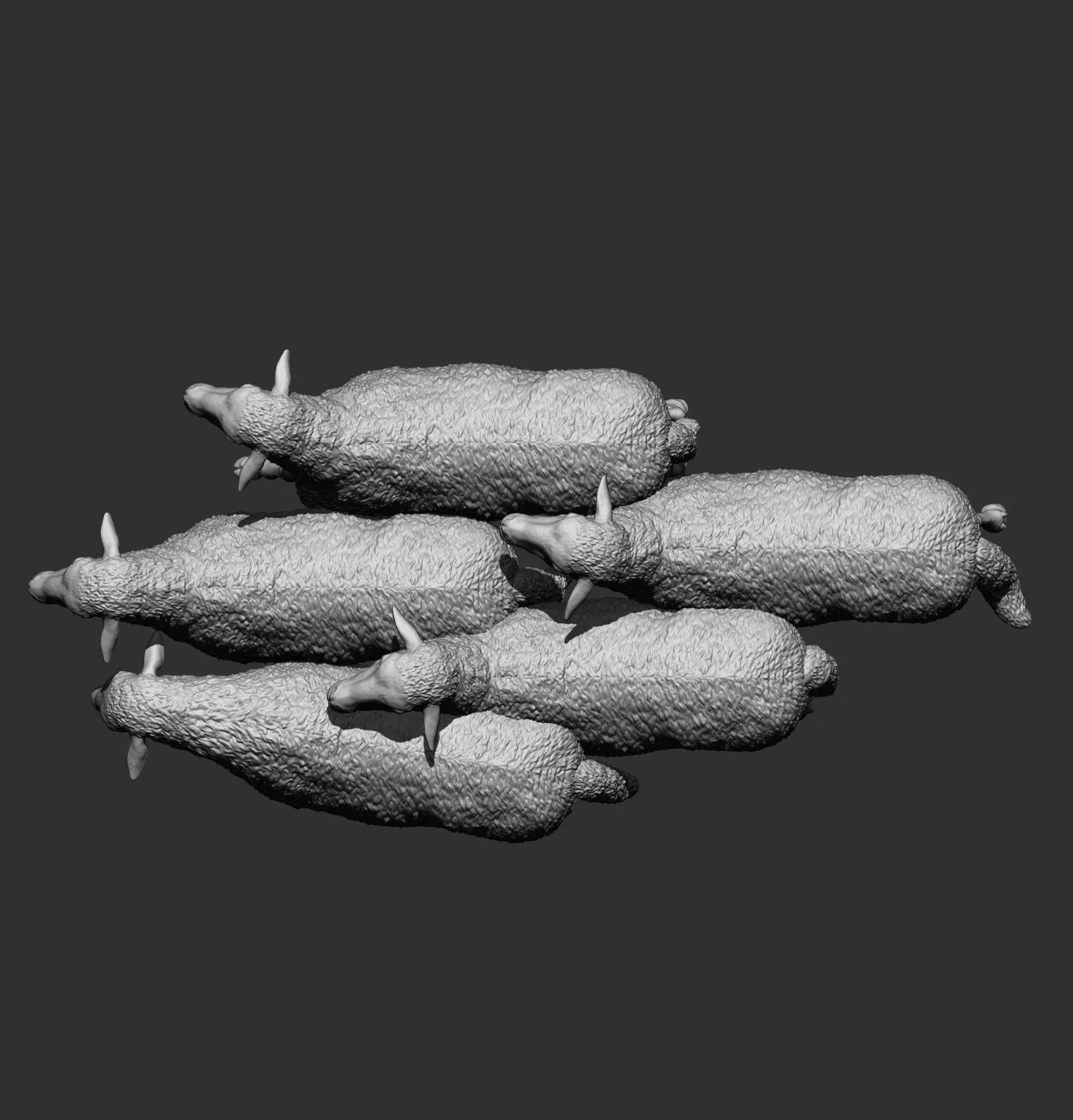 flock of sheep 3D print model_6