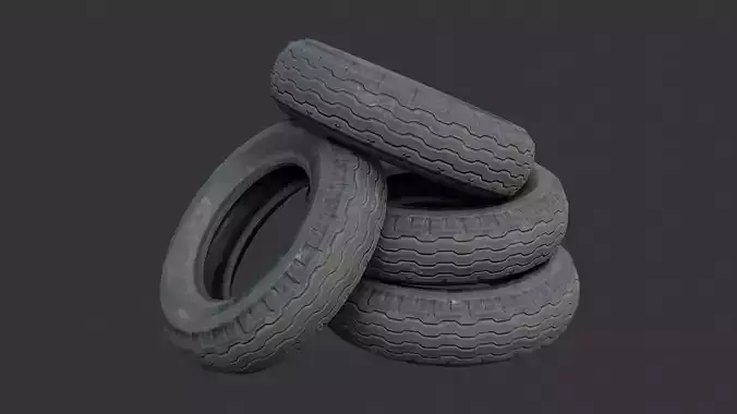Stacked Rubber Tire Pile for Props
