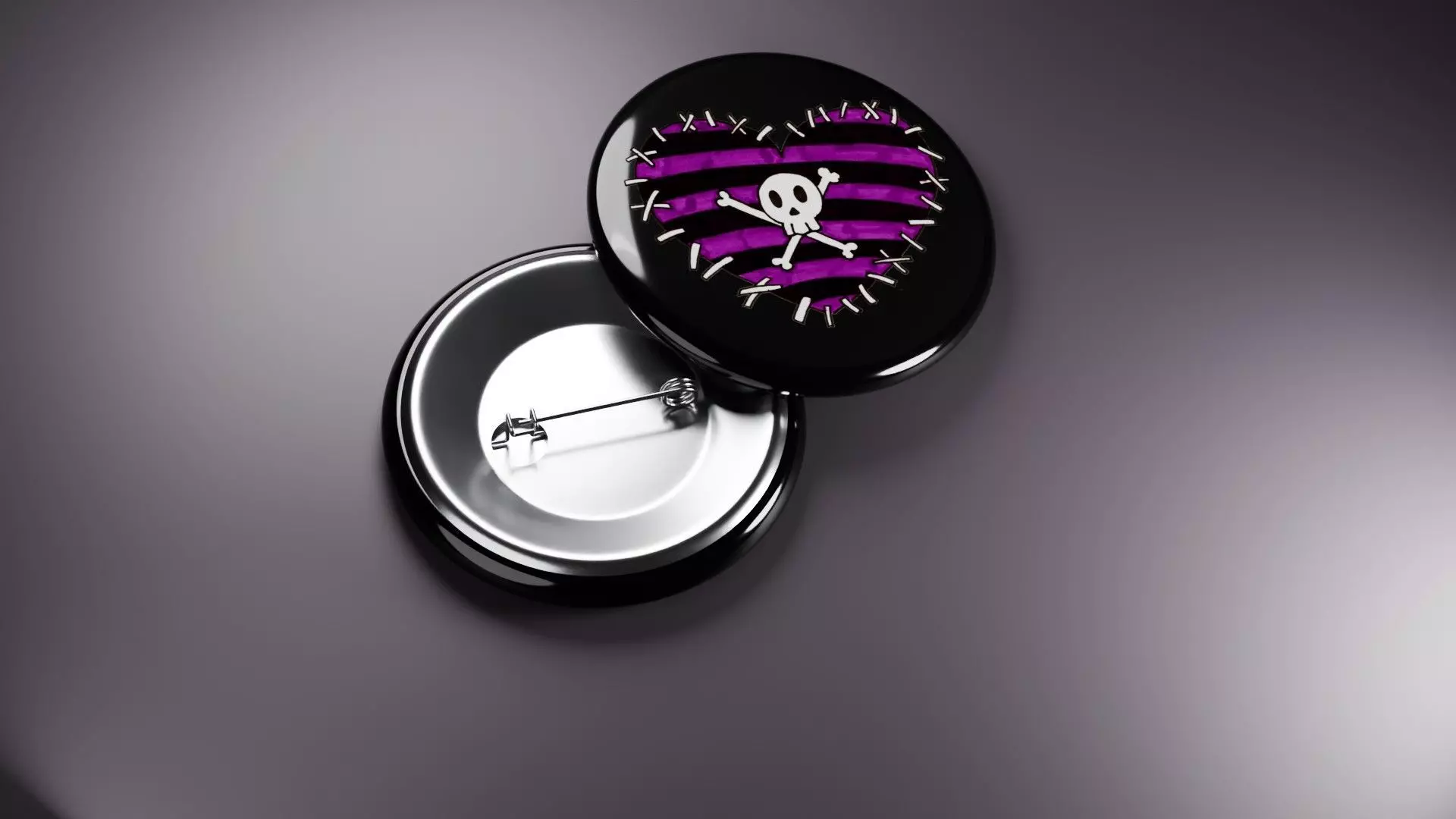 Emo Music Fashion Badges 3D print model_13