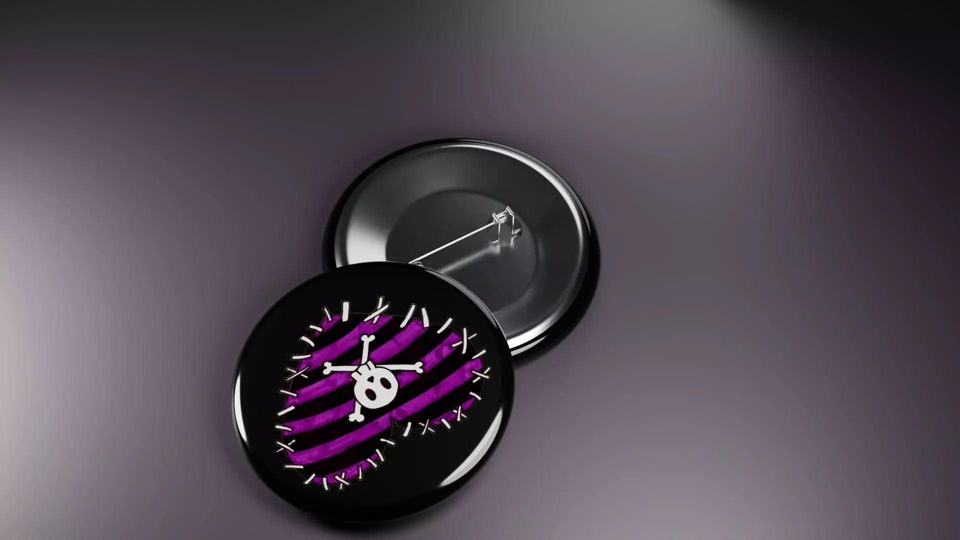 Emo Music Fashion Badges 3D print model_4