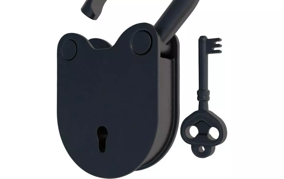 Padlock Gold collection 3D model_4